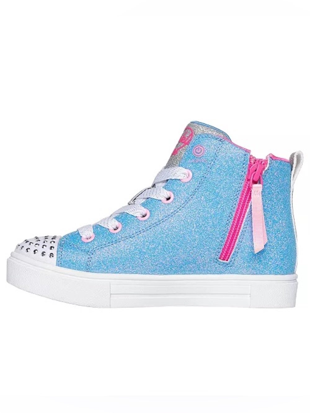 GUC Skechers Girls Twinkle Toes Heart Pop Light Up High-Top Sneakers size 3 - Picture 3 of 10
